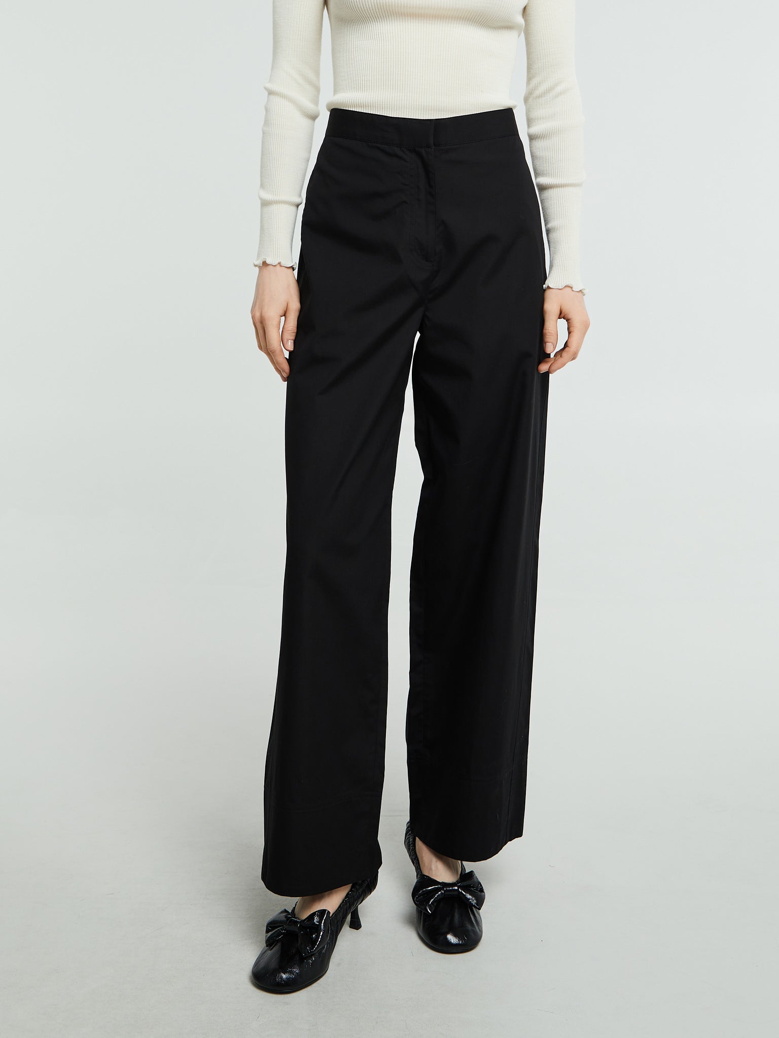 Twisted Seam Trousers in Black