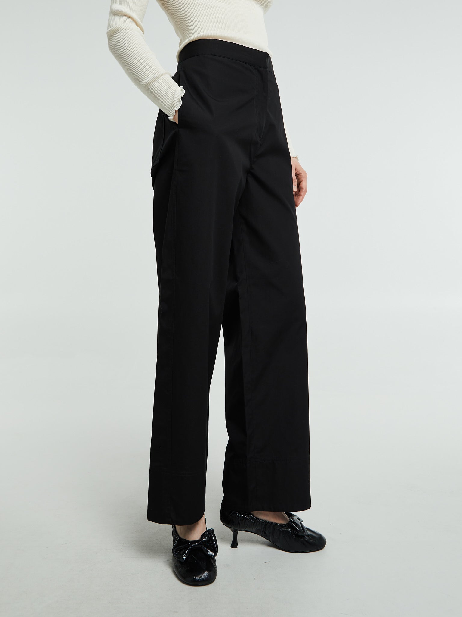Twisted Seam Trousers in Black