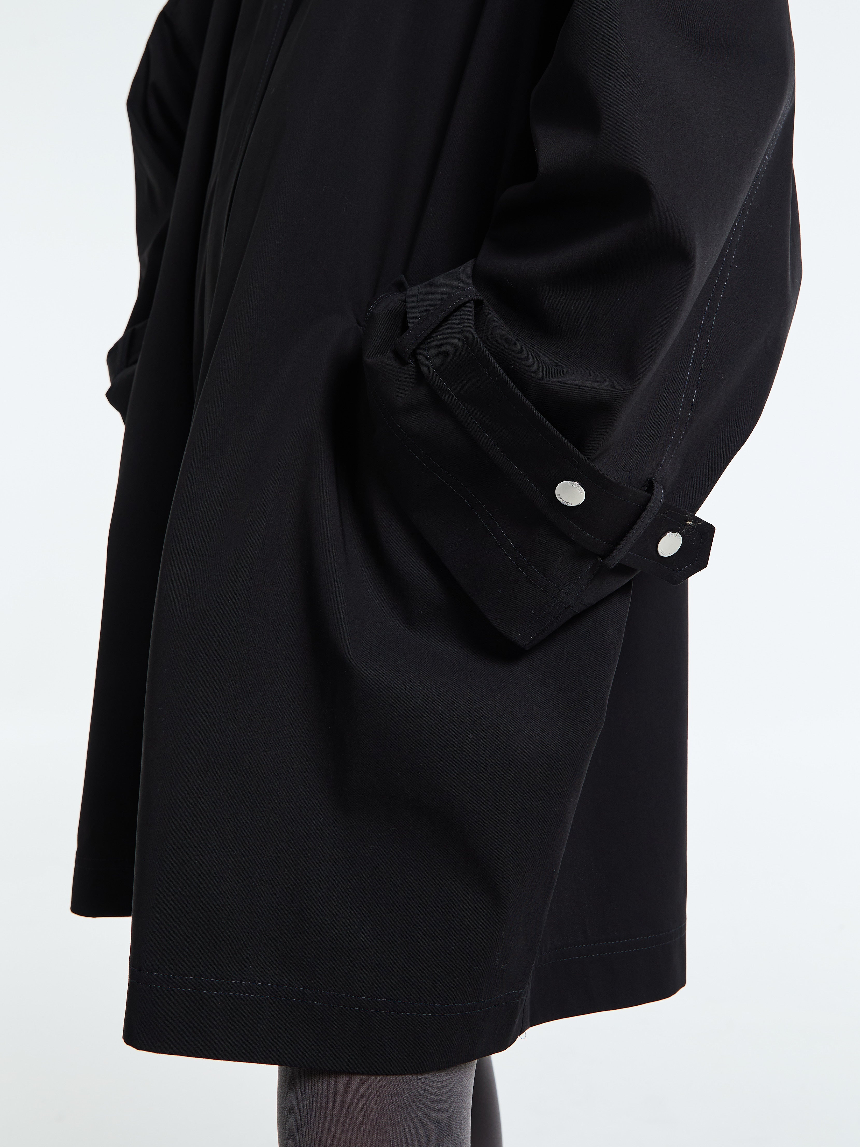 TOTEME Oversized Trench Jacket in Black – Stoy - Main Image