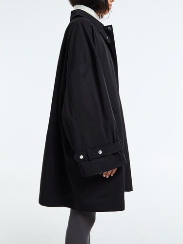 TOTEME - Oversized Trench Jacket in Black