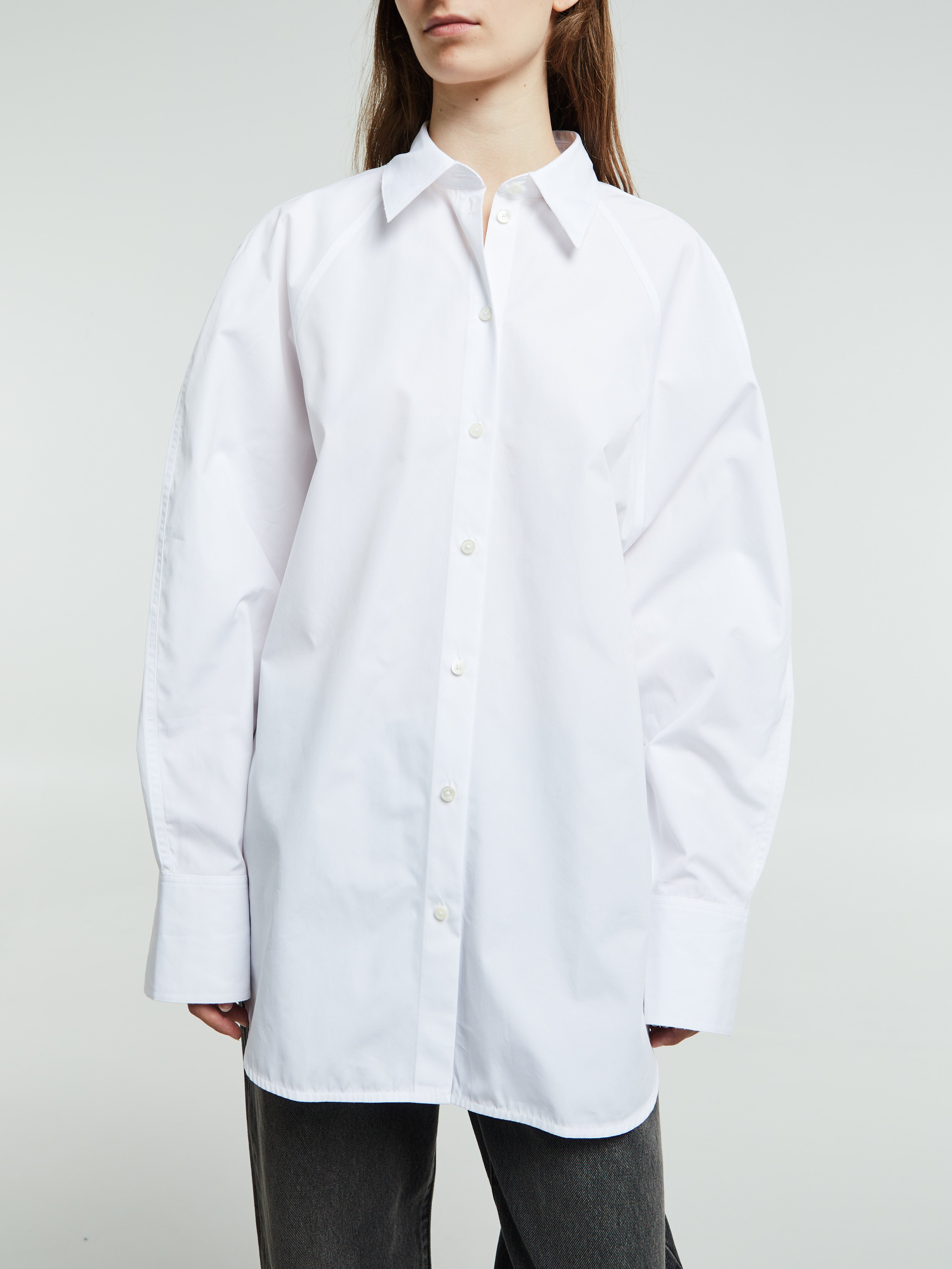 TOTEME - Raw Raglan Shirt in White
