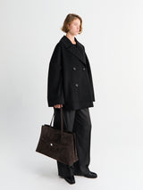 TOTEME - Oversized Doublé Jacket in Black