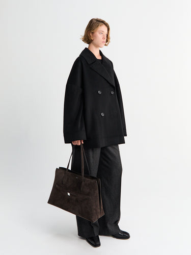 TOTEME - Oversized Doublé Jacket in Black