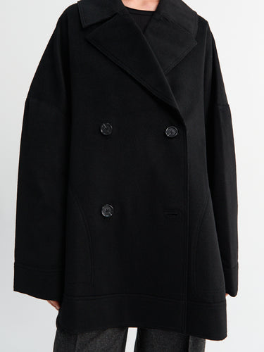 TOTEME - Oversized Doublé Jacket in Black