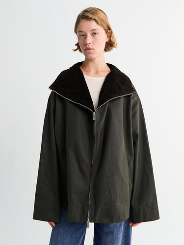 TOTEME - Zipped Country Jacket in Forest