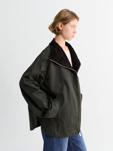 TOTEME - Zipped Country Jacket in Forest