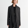 TOTEME - Scarf Blazer in Charcoal Melange