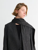 TOTEME - Scarf Blazer in Charcoal Melange