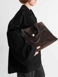 TOTEME - Suede Lounge Tote Bag in Brown
