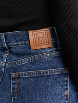 TOTEME - Wide Leg Denim Jeans in Dark Blue