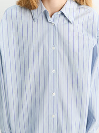 TOTEME - Classic Striped Shirt in Ice/Azure