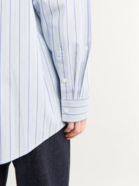 TOTEME - Classic Striped Shirt in Ice/Azure