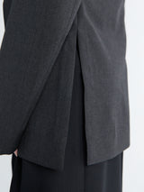 Toteme - Tailored Dinner Blouse in Charcoal Melange