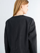 Toteme - Tailored Dinner Blouse in Charcoal Melange