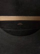 Toteme - T-Lock Suede Satchel Bag in Black