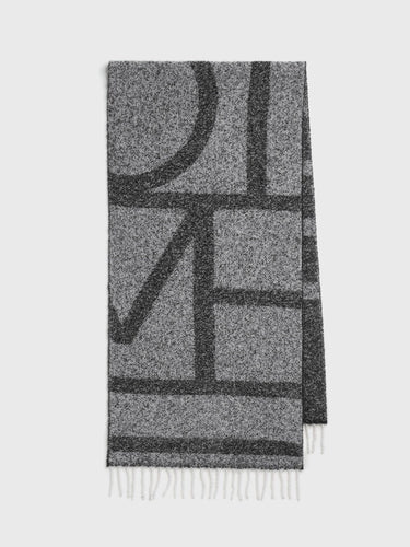 Monogram Jacquard Scarf in Black/White