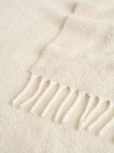 Toteme - Monogram Jacquard Scarf in Ecru/White