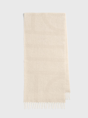 Toteme - Monogram Jacquard Scarf in Ecru/White