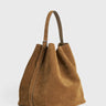 Toteme - Belted Suede Tote Bag in Tan