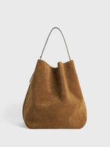 Toteme - Belted Suede Tote Bag in Tan