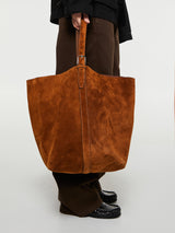 TOTEME - Belted Tote Bag in Tan Brown