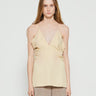 TOTEME - Draped Twill Cami Top in Bleached Sand