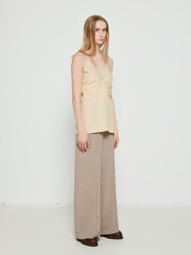 TOTEME - Draped Twill Cami Top in Bleached Sand