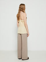 TOTEME - Draped Twill Cami Top in Bleached Sand