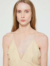 TOTEME - Draped Twill Cami Top in Bleached Sand