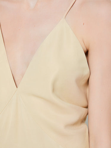 TOTEME - Draped Twill Cami Top in Bleached Sand