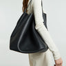 TOTEME - Belted Tote Bag in Black grain