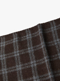 mfpen - Triangle Scarf in Brown Grey Check