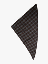 mfpen - Triangle Scarf in Brown Grey Check