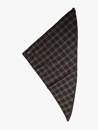mfpen - Triangle Scarf in Brown Grey Check