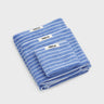 Tekla - Terry Towel in Clear Blue Stripes