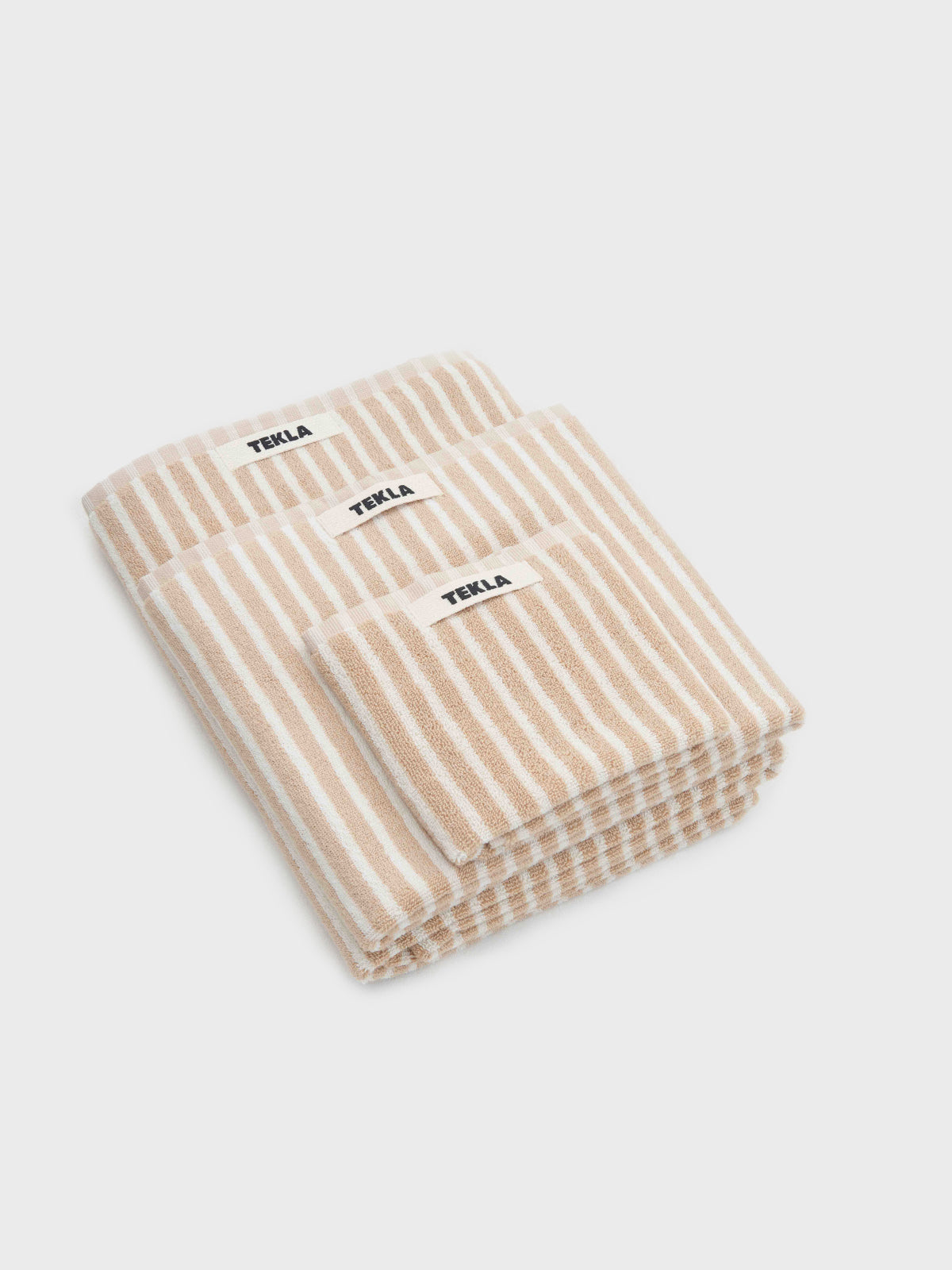 Tekla - Terry Towel in Ivory Stripes