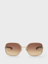 Flatlist - TYLER Sunglasses in Brushed Light Gold, Brown Gradient Lens