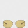 Flatlist - TYLER Sunglasses in Brushed Silver, Lime Gradient Lens