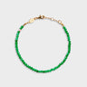 Anni Lu - Tan Line Bracelet in Green Jade