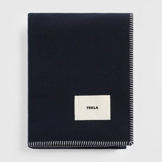 Tekla - Lambswool Blanket in Dusk Blue