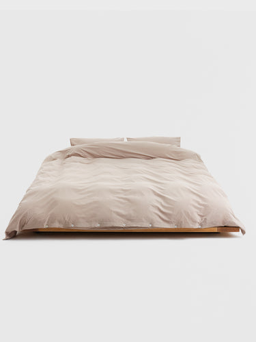 Tekla - Percale Duvet Cover in Clay