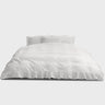Tekla - Percale, Broderie Anglaise, Double Duvet Cover in Broken White/Elodie