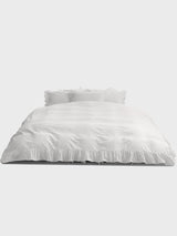 Tekla - Percale, Broderie Anglaise, Double Duvet Cover in Broken White/Elodie