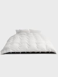 Tekla - Percale Broderie Anglaise Perle Single Duvet Cover in Broken White