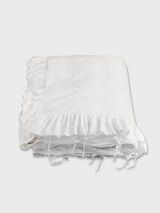 Tekla - Percale, Broderie Anglaise, Single Duvet Cover in Broken White/Elodie