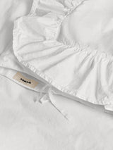 Tekla - Percale, Broderie Anglaise, Double Duvet Cover in Broken White/Elodie
