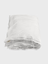 Tekla - Percale, Broderie Anglaise, Single Duvet Cover in Broken White/Perle