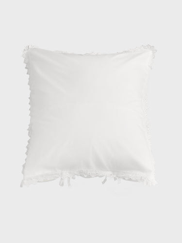 Percale, Broderie Anglaise, Pillow Sham in Broken White/Anaïs