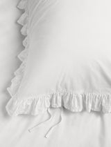 Tekla - Percale, Broderie Anglaise, Pillow Sham in Broken White/Elodie