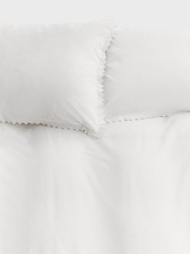 Percale, Broderie Anglaise, Pillow Sham in Broken White/Anaïs